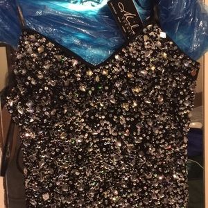 Black night gown mermaid fit